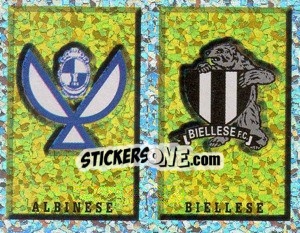 Sticker Scudetto Albinese/Biellese (a/b) - Calciatori 1997-1998 n. 653 - Panini
