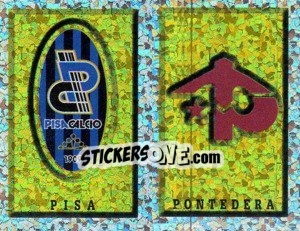 Cromo Scudetto Pisa/Pontedera (a/b) - Calciatori 1997-1998 - Panini