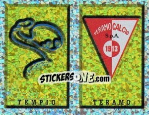 Sticker Scudetto Tempio/Teramo (a/b) - Calciatori 1997-1998 - Panini