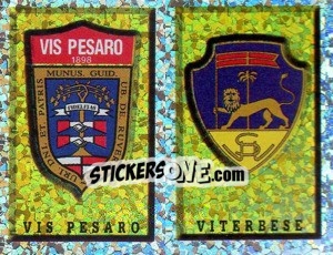 Sticker Scudetto Vis Pesaro/Viterbese (a/b) - Calciatori 1997-1998 n. 670 - Panini