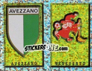 Cromo Scudetto Avezzano/Benevento (a/b) - Calciatori 1997-1998 - Panini
