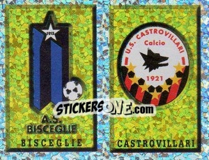 Sticker Scudetto Castrovillari/Bisceglie (a/b) - Calciatori 1997-1998 n. 673 - Panini