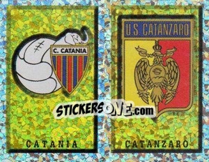 Sticker Scudetto Catania/Catanzaro (a/b) - Calciatori 1997-1998 - Panini