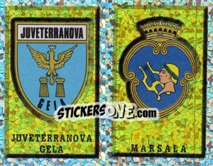 Sticker Scudetto Juveterranova Gela/Marsala (a/b) - Calciatori 1997-1998 - Panini