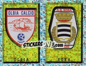Cromo Scudetto Olbia/Sora (a/b) - Calciatori 1997-1998 - Panini