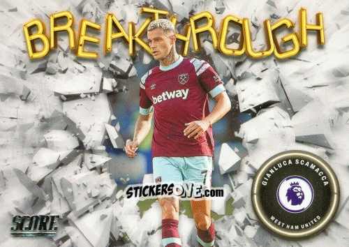 Figurina Gianluca Scamacca - Score Premier League 2022-2023 n. B29 - Panini