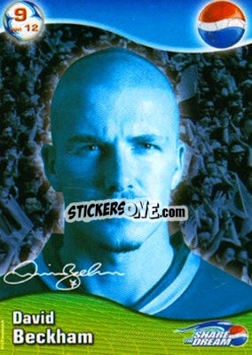 Sticker David Beckham - Share The Dream 2002 n. 9 - PEPSI