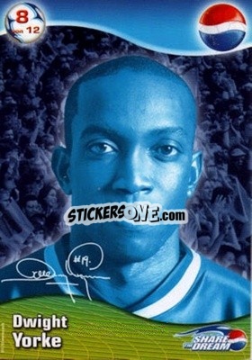 Sticker Dwight Yorke - Share The Dream 2002 n. 8 - PEPSI