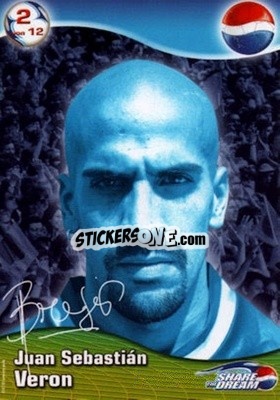 Sticker Juan Sebastian Veron - Share The Dream 2002 n. 2 - PEPSI