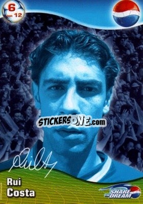 Sticker Rui Costa - Share The Dream 2002 n. 6 - PEPSI