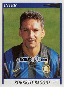 Sticker Roberto Baggio - Calciatori 1998-1999 n. 135 - Panini