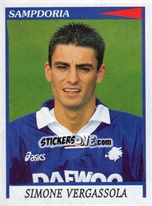 Sticker Simone Vergassola - Calciatori 1998-1999 n. 338 - Panini