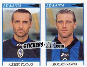 Sticker Fontana / Carrera  - Calciatori 1998-1999 - Panini