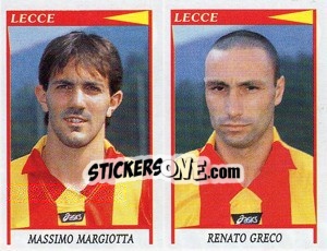 Sticker Margiotta / Greco  - Calciatori 1998-1999 n. 519 - Panini