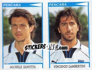 Sticker Zanutta / Lambertini  - Calciatori 1998-1999 - Panini