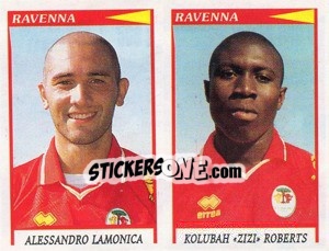 Sticker Lamonica / Roberts  - Calciatori 1998-1999 - Panini