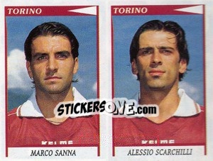 Figurina Sanna / Scarchilli  - Calciatori 1998-1999 - Panini