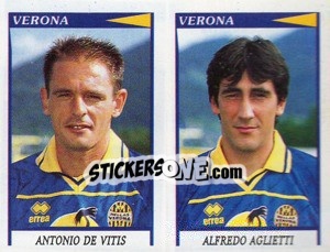 Sticker De Vitis / Aglietti  - Calciatori 1998-1999 - Panini