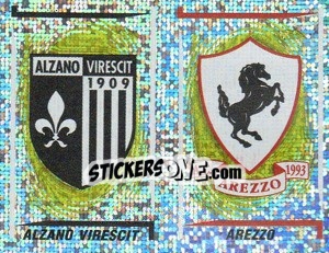Cromo A.Virescit/Arezzo Scudetto (a/b) - Calciatori 1998-1999 - Panini