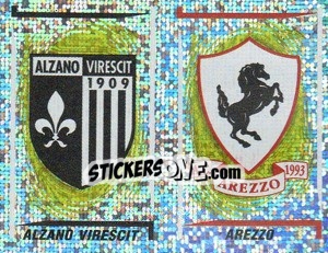 Sticker A.Virescit/Arezzo Scudetto (a/b) - Calciatori 1998-1999 n. 620 - Panini
