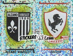 Figurina A.Virescit/Arezzo Scudetto (a/b) - Calciatori 1998-1999 - Panini