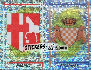 Sticker Padova/Pistoiese Scudetto (a/b) - Calciatori 1998-1999 n. 638 - Panini