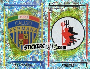 Sticker Fermana/Foggia Scudetto (a/b) - Calciatori 1998-1999 n. 659 - Panini