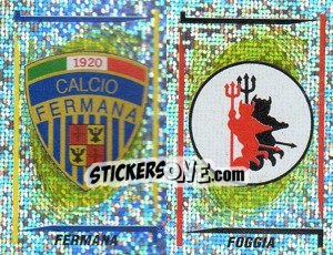 Figurina Fermana/Foggia Scudetto (a/b)