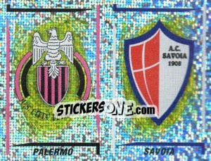 Figurina C.Palermo/Savoia Scudetto (a/b) - Calciatori 1998-1999 - Panini