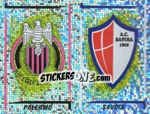 Sticker C.Palermo/Savoia Scudetto (a/b) - Calciatori 1998-1999 n. 671 - Panini