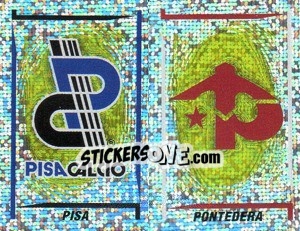 Sticker Pisa/Pontedera Scudetto (a/b) - Calciatori 1998-1999 n. 677 - Panini