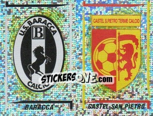 Sticker Baracca/Castel S.Pietro Scudetto (a/b) - Calciatori 1998-1999 - Panini