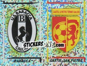 Sticker Baracca/Castel S.Pietro Scudetto (a/b) - Calciatori 1998-1999 n. 682 - Panini