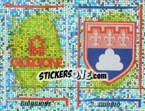 Sticker Giorgione/Gubbio Scudetto (a/b) - Calciatori 1998-1999 n. 684 - Panini