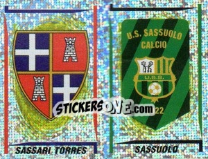 Sticker Sassari Torres/Sassuolo Scudetto (a/b) - Calciatori 1998-1999 n. 687 - Panini