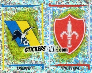 Sticker Trento/Triestina Scudetto (a/b) - Calciatori 1998-1999 n. 689 - Panini