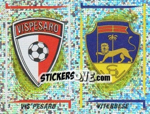 Sticker Vis Pesaro/Viterbese Scudetto (a/b) - Calciatori 1998-1999 n. 690 - Panini