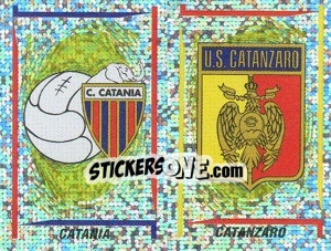 Sticker Catania/Catanzaro Scudetto (a/b) - Calciatori 1998-1999 n. 693 - Panini