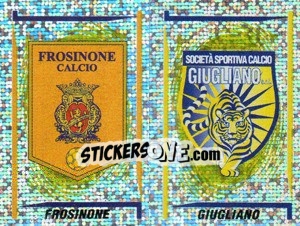 Sticker Frosinone/Giugliano Scudetto (a/b) - Calciatori 1998-1999 n. 695 - Panini