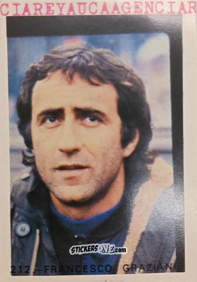 Cromo Francesco Graziani - España 82 n. 212 - Reyauca