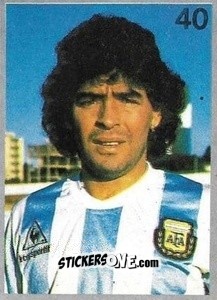 Sticker Diego Maradona - Campeonatos Mundiales de Futbol 1990 n. 40 - Reyauca
