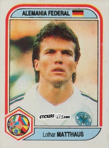 Sticker Lothar Matthaus - Campeonatos Mundiales de Futbol 1990 n. 18 - Reyauca