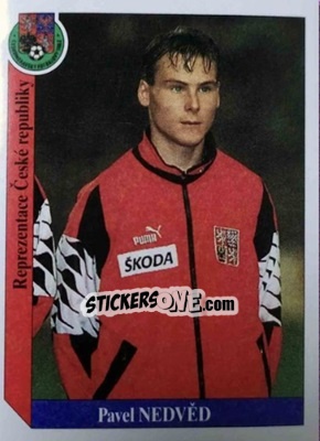 Sticker Pavel Nedved - Český Fotbal 1995-1996 n. 12 - Sl