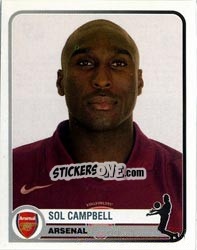 Sticker Sol Campbell - Champions of Europe 1955-2005 n. 49 - Panini