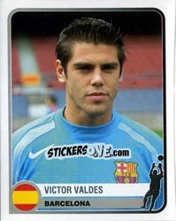 Sticker Victor Valdes - Champions of Europe 1955-2005 n. 61 - Panini