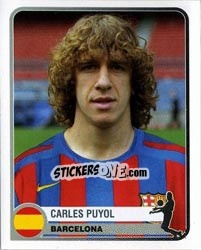 Sticker Carles Puyol - Champions of Europe 1955-2005 n. 65 - Panini