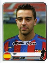 Sticker Xavi Hernandez - Champions of Europe 1955-2005 n. 69 - Panini
