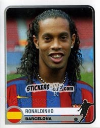 Sticker Ronaldinho - Champions of Europe 1955-2005 n. 73 - Panini