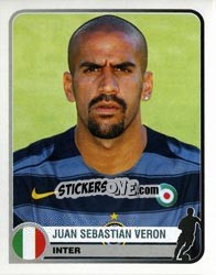 Sticker Juan Sebastian Veron - Champions of Europe 1955-2005 n. 157 - Panini