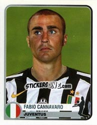 Sticker Fabio Cannavaro - Champions of Europe 1955-2005 n. 164 - Panini